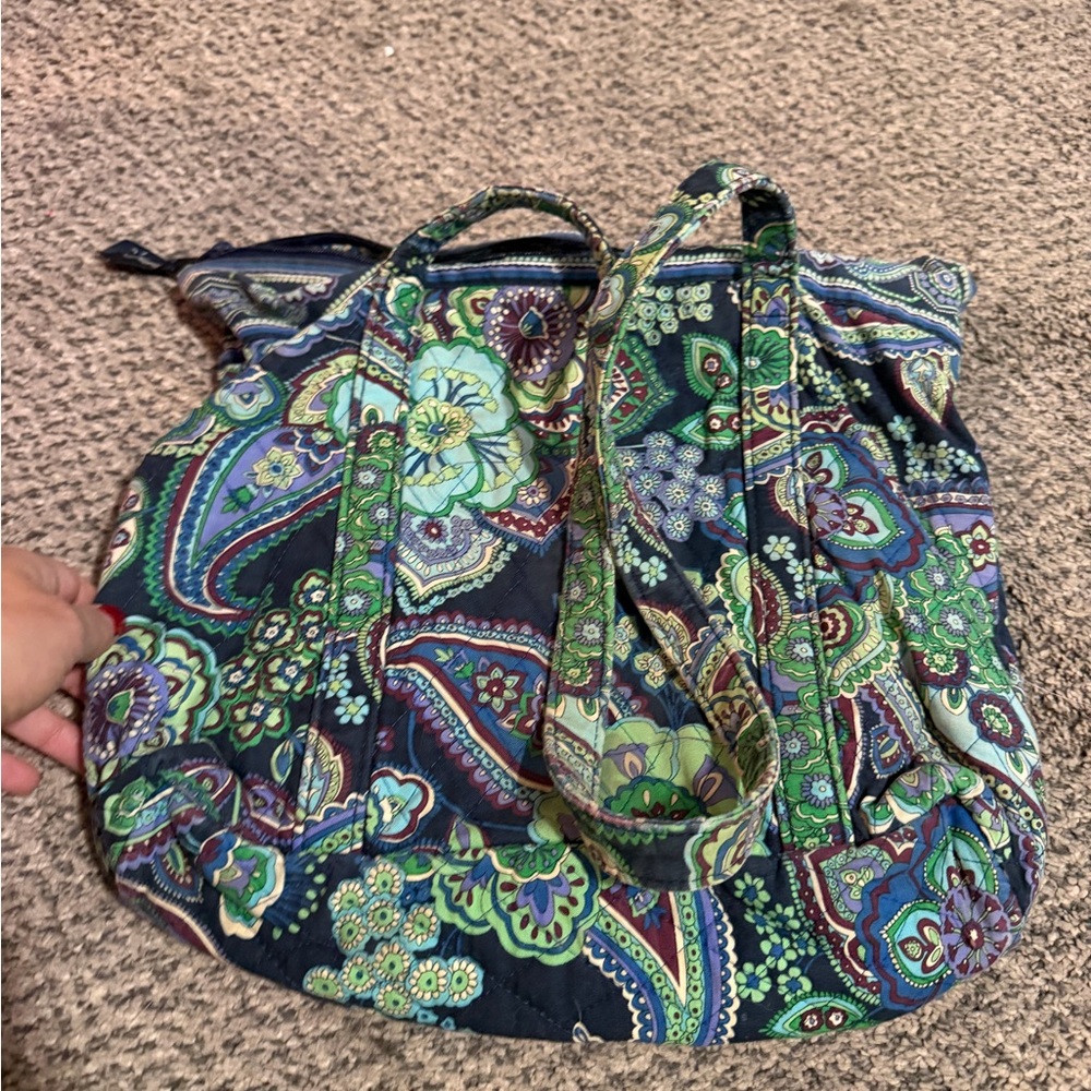 Vera Bradley Blue and Green Paisley Tote